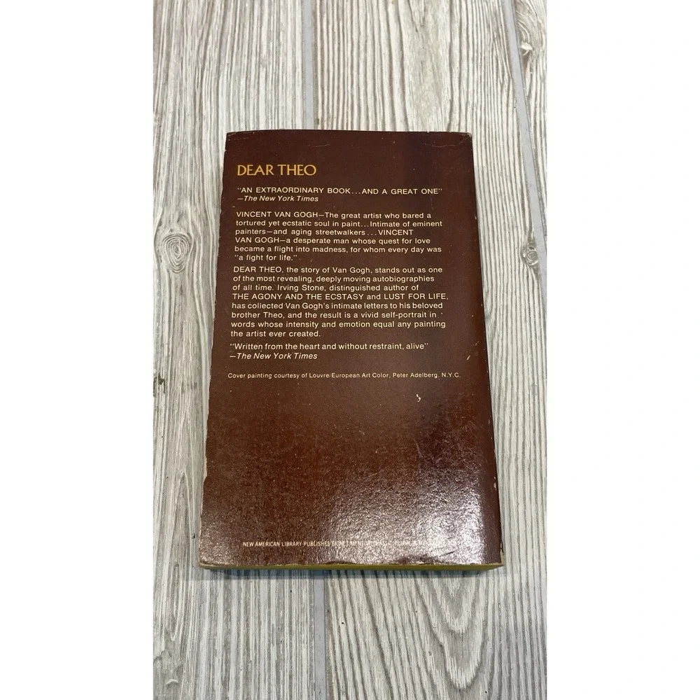 Dear Theo: The Autobiography of Vincent Van Gogh Paperback 1st Signet April 1969